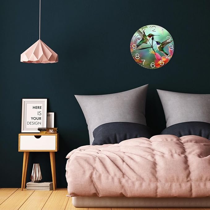 Reloj de Pared Redondo Mount Hour Silencioso Analógico 25 cm miniatura 2
