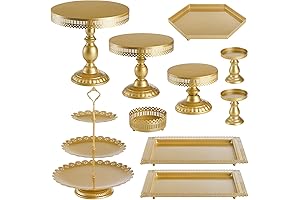 Hedume 10-Piece Metal Dessert Display Set for Parties & Events