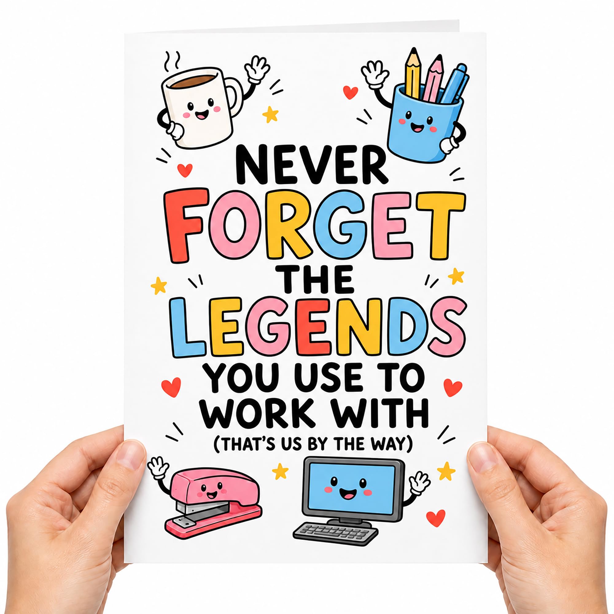 LimaLima Large Leaving Card Absolute Legends Design New Job Gift For Women & Men A4 When Folded Blank Inside For Work Team Messages