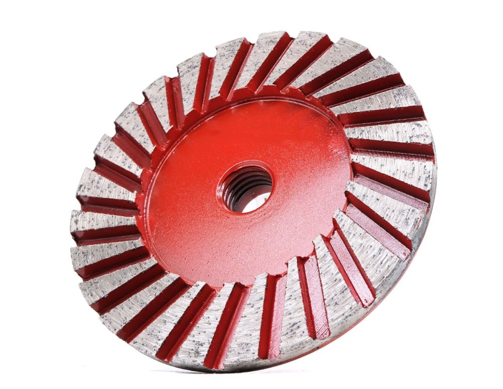 Muela Abrasiva De Segmento De Diamante De 4 ", Llanta Turbo, Rueda De Copa Ondulada, Grano 40, Abrasivo Para Piedra, Granito, Mármol, Tallado De Hormigón,Rosca M14