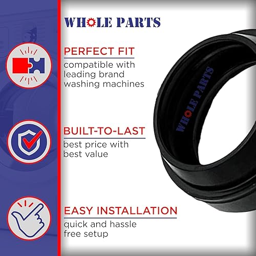 Miniatura 4 de Whole Parts Kit de rodamiento y sello de poste central de arandela Parte # 285203 - Reemplazo y compatible con arandelas SomeAdmiral, Amana,