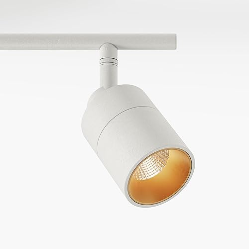 Miniatura 4 de Shura - Luz de pista blanca de 2 luces con cabezales ajustables, bombillas LED integradas, kit de iluminación de riel de 15 pulgadas, luz de techo,