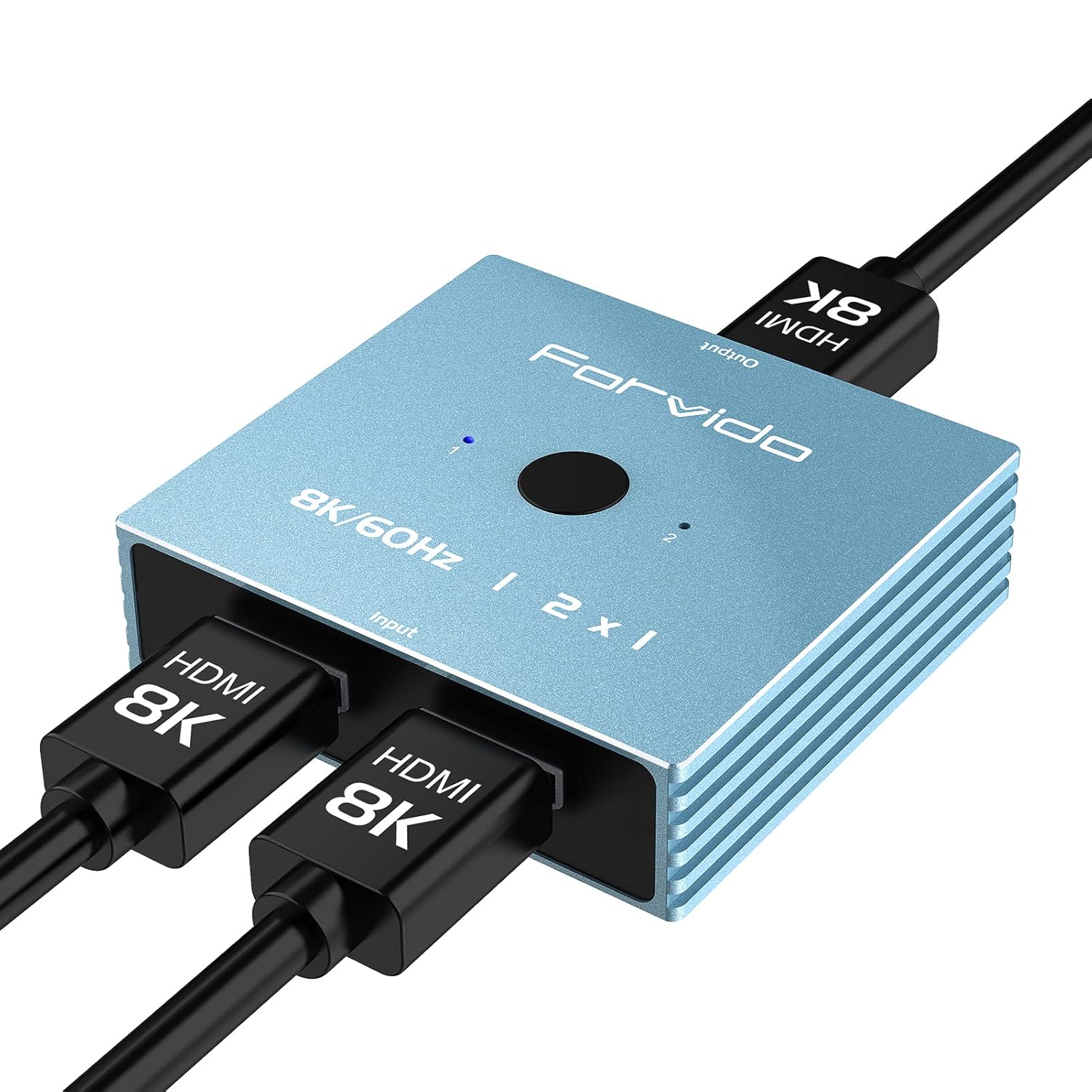 8K HDMI Switch 2 in 1 Out, HDMI Splitter Switch 1 in 2 Out 4K 120Hz for Dual Monitor PC Adapter Hub Bi-Directional for Gaming/PS5/Xbox/PC/TV