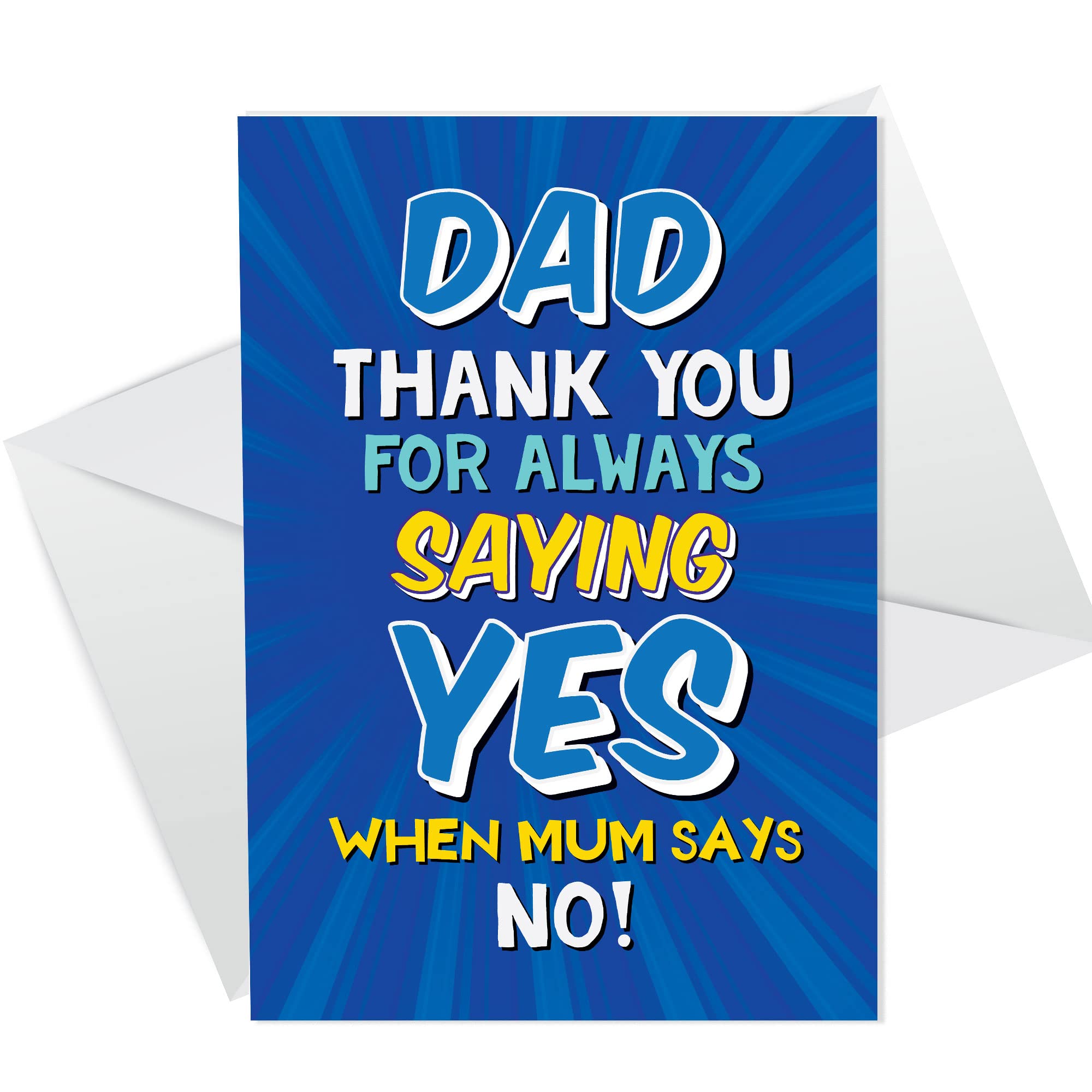 RED OCEAN Funny Dad Card From Daughter Son - Dad Birthday Card - Novelty Fathers Day Card For Dad - Father's Day Cards - Novelty Christmas Card For Dad