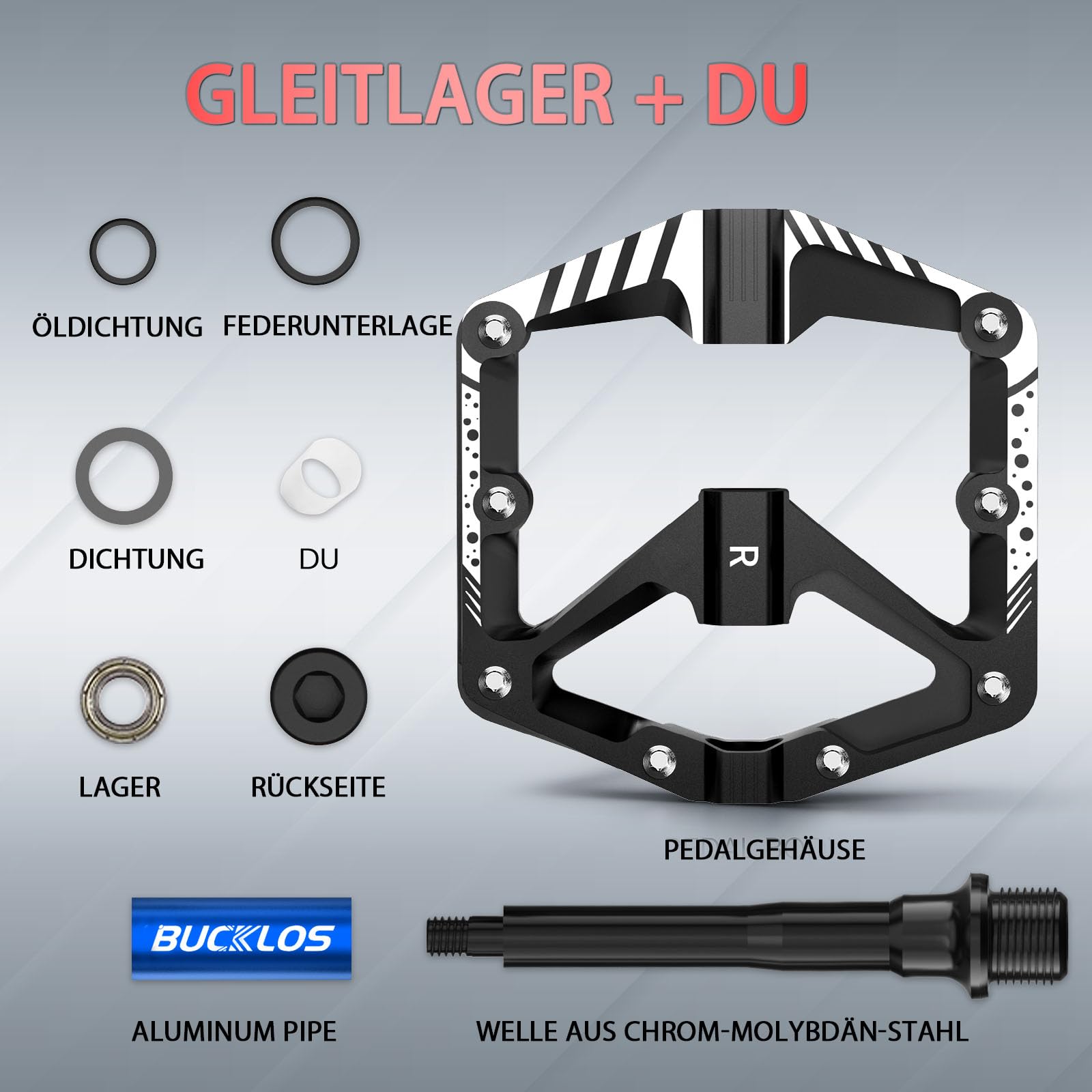 Pedali per bicicletta in alluminio CNC, pedali antiscivolo per mountain bike, città, bici da corsa