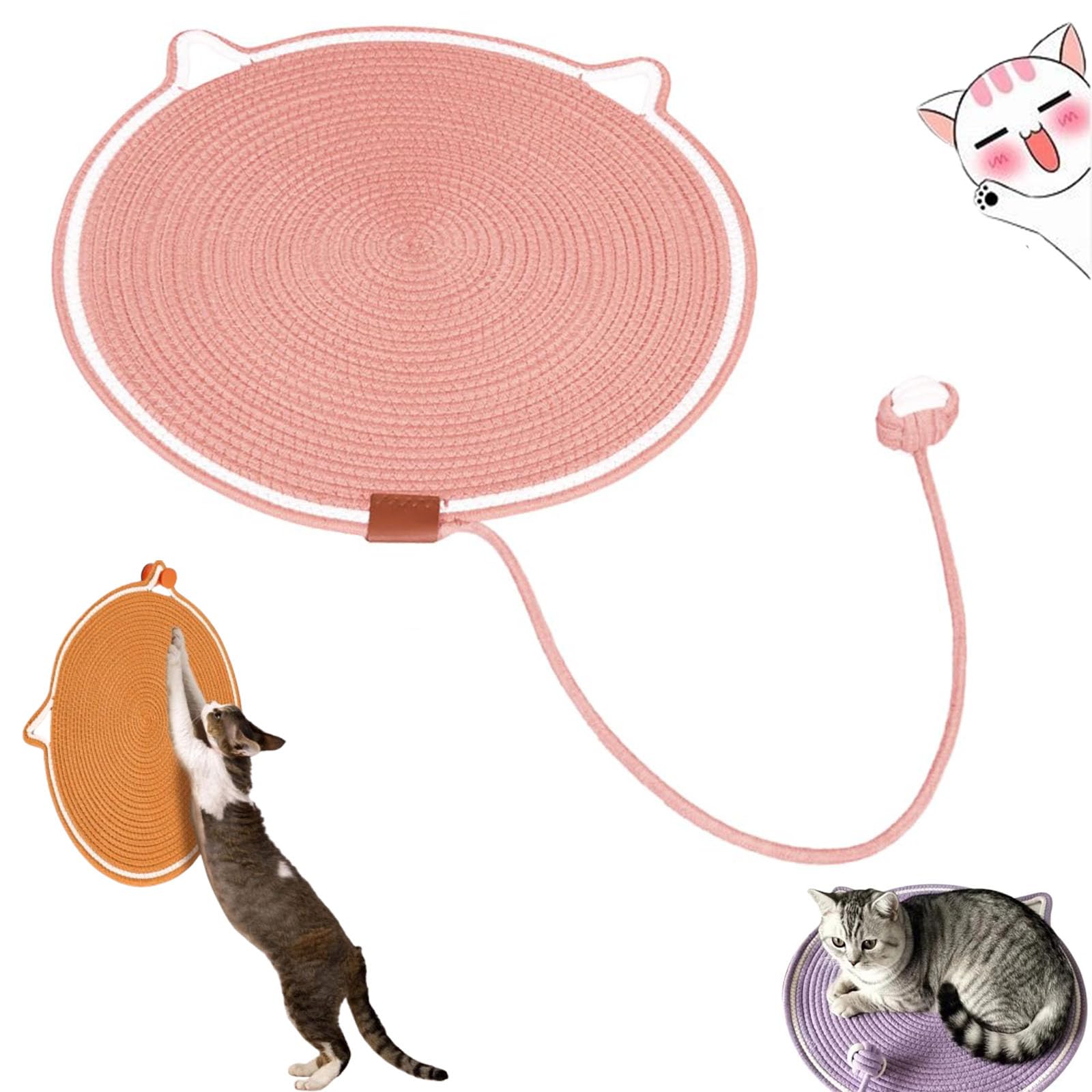 Celery Pets Dual Scratching Pad,pets Dual Scratching Pad,cat Scratch Mat for Indoor Cats,dual Scratching Pad Celery Pets,Scratching Pads Cats,Cat Scratching Mat Natural Cotton Rope Cat Scratching Pad