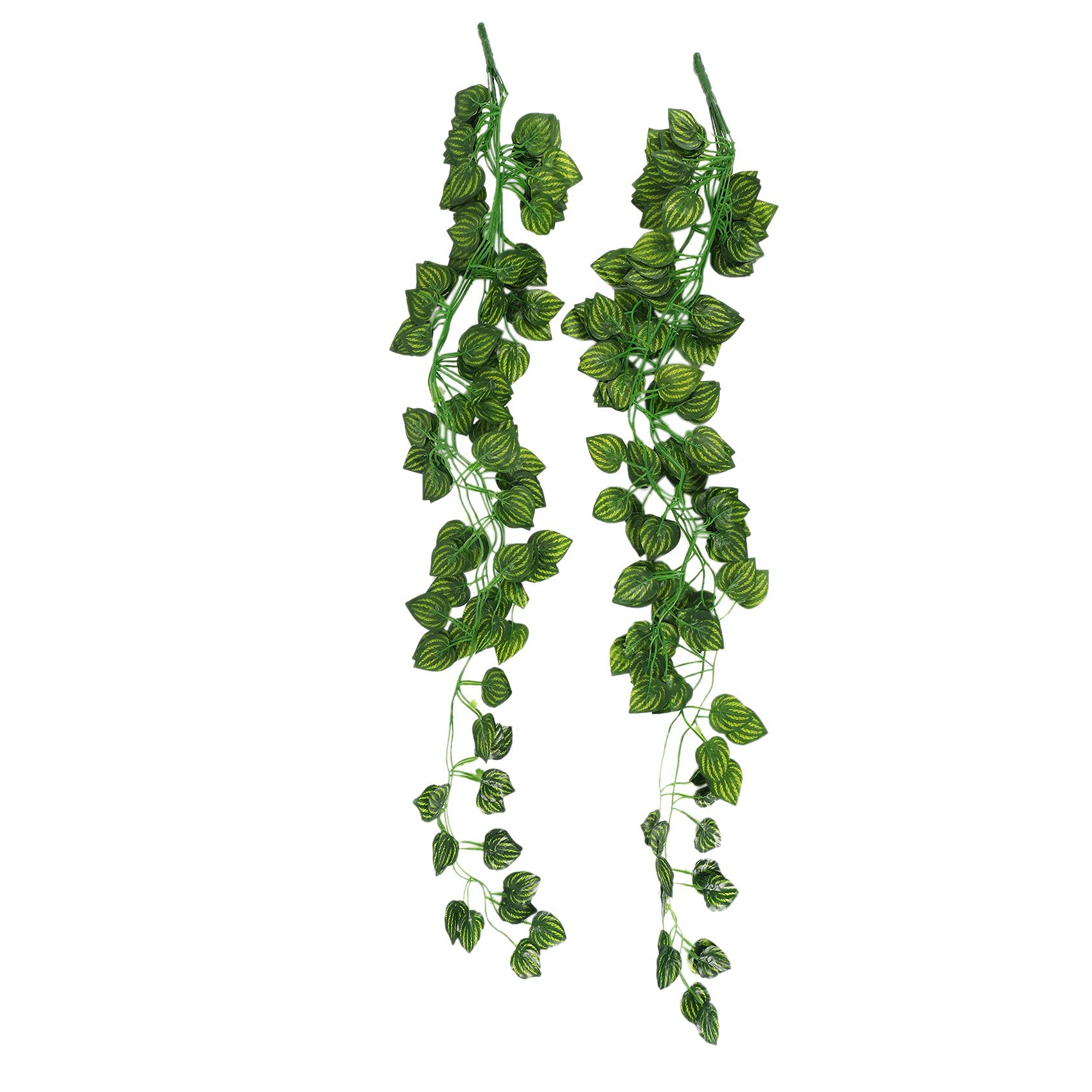 CTRLZS 2Pcs Artificial Ivy Garland Fake Hanging Vine Plants Faux Foliage Garland for Party Wedding Garden Kitchen Home Hanging Basket Decoration