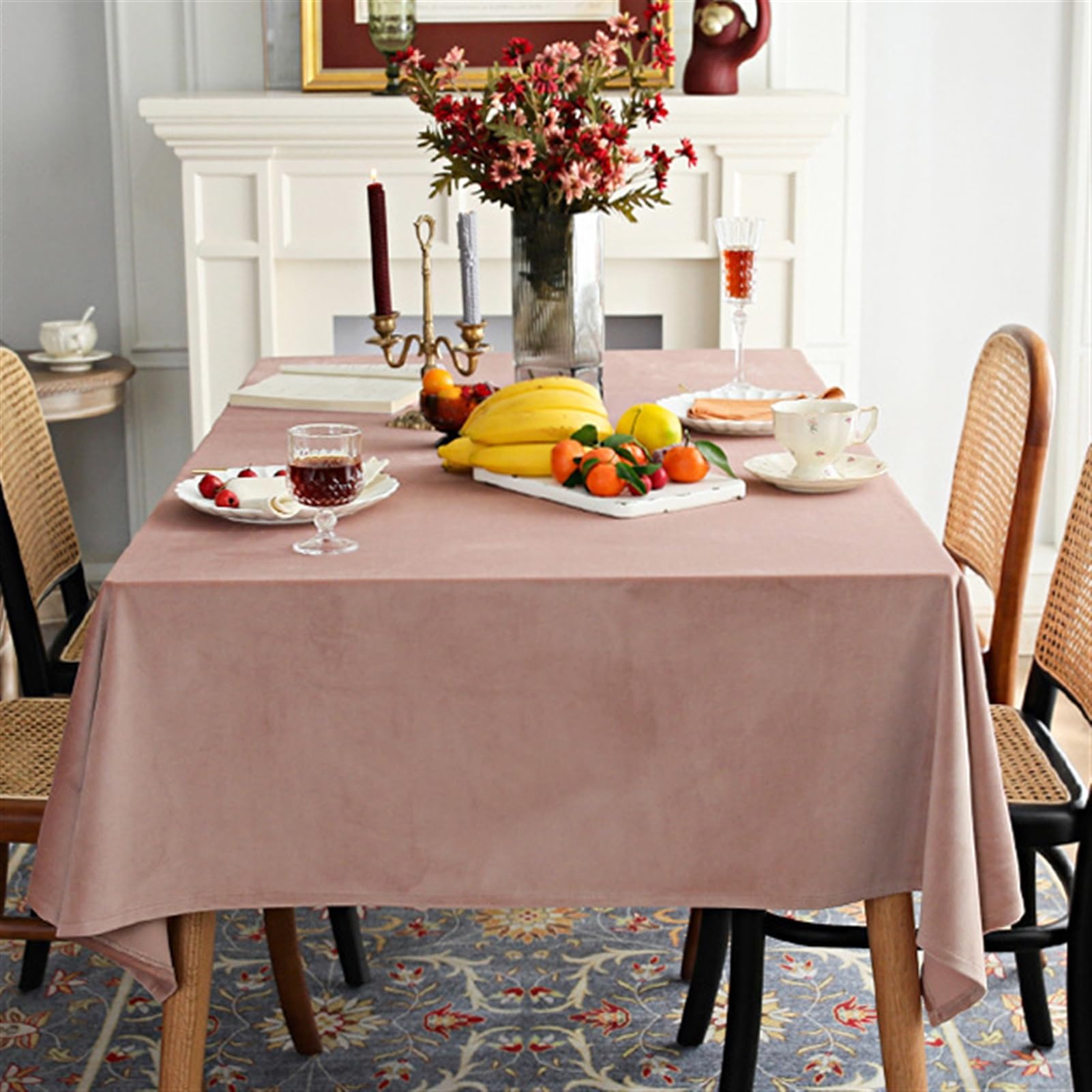 Nappe velours coton douce nappe table salle à manger chaleureuse