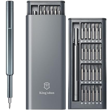 Precision Screwdriver Set, Small Screwdriver with Torx Phillips Head & Flathead, Repair Tool Kit with Magnetic Bits for Electronics, PC, Watch, Jewelry, DIY Projects and Home Repairing