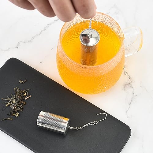 Miniatura 3 de Infusor de té a prueba de óxido, drenaje uniforme de 2 tamaños, filtro de hierbas de grado alimenticio para el hogar, S