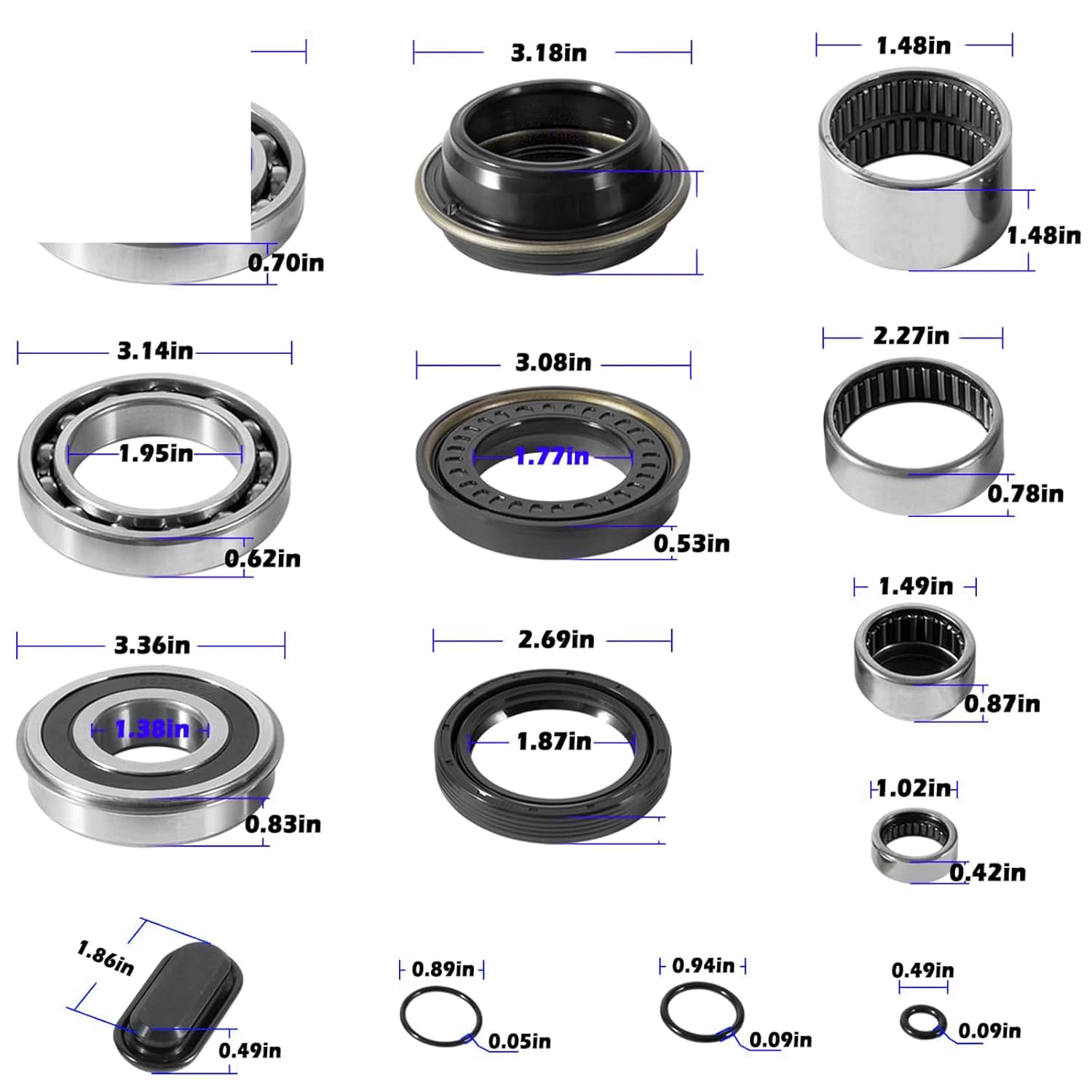 Compatible with GMC Cadillac Chevy NP246 Transfer Case Rebuild Kit, Replace BK351 Transfer Case Bearings, Seals Gasket Rebuild O-Rings & Gasket Kit