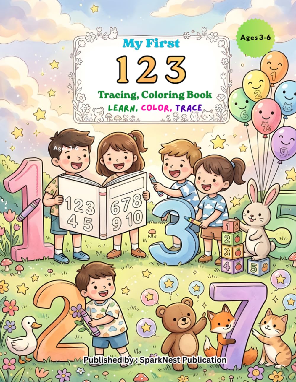 My First 123 Tracing and Coloring Book for Kids Ages 3–6: Learn to Trace and Color Numbers 1–10 with Fun Preschool Counting Activities for Toddlers ... First 123 – Count, Learn & Color the Numbers)