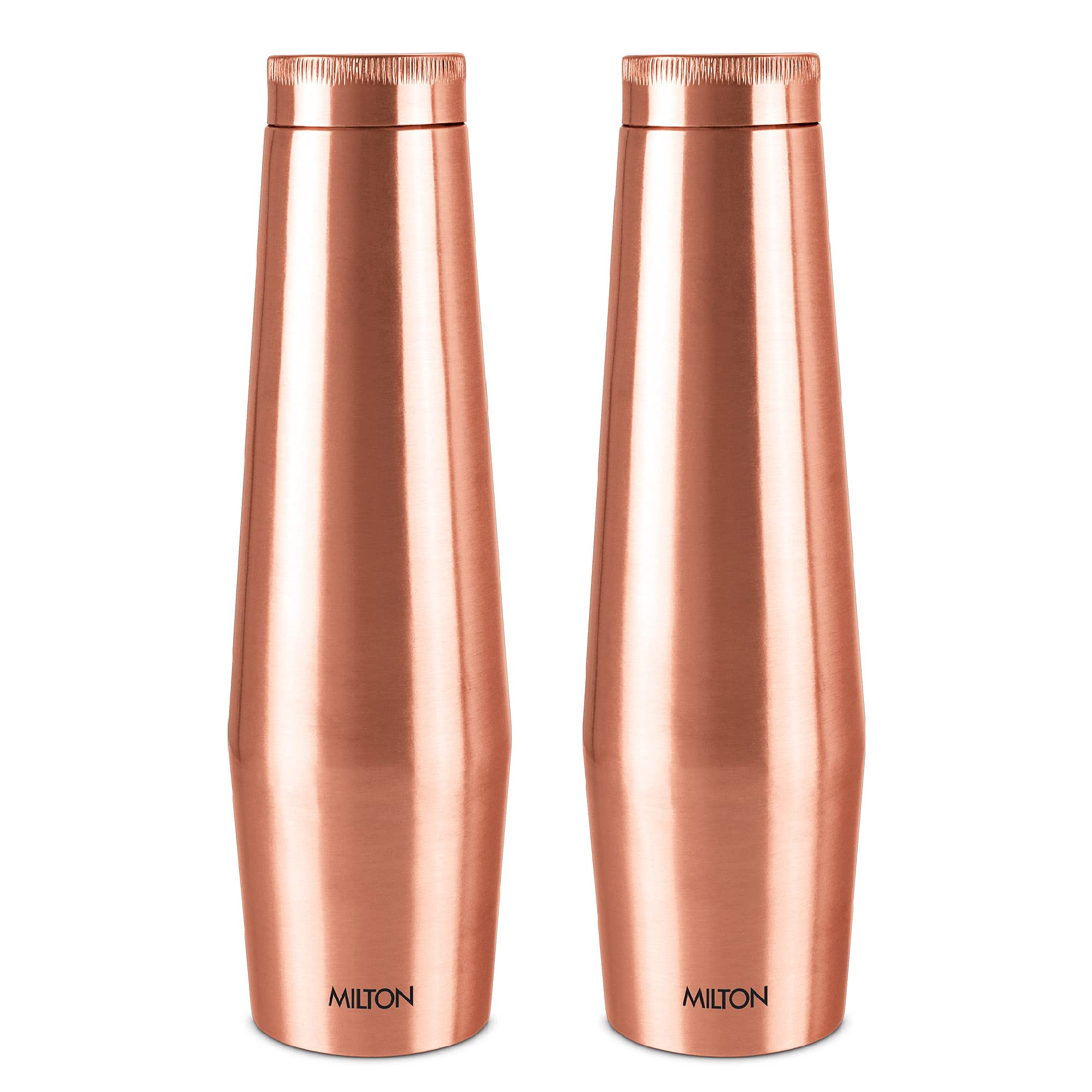 MILTON Copper Crown 1100 Water Bottle, Set of 2, 1.09 Litre Each, Copper | 100% Leak Proof | Office, Gym, Yoga, Home, Kitchen, Hiking, Trekking, Travel Bottle — image 1