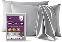 Vista 17 de CirclesHome Fundas de almohada de tamaño estándar, fundas de almohada de mezcla de algodón satinado, fundas de almohada suaves y cómodas, protegen