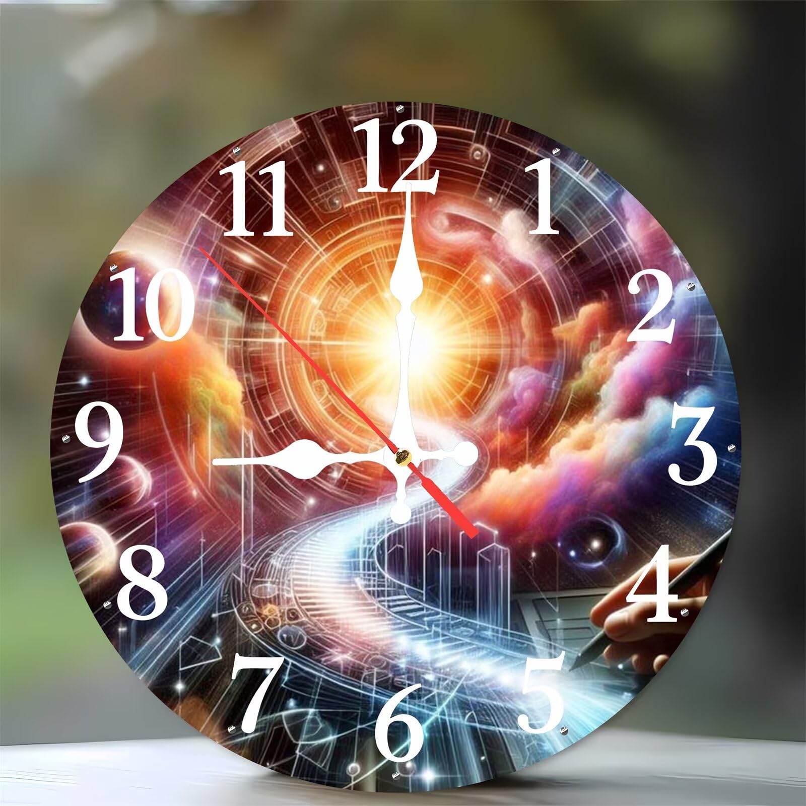 Horloge murale silencieuse sans tic-tac pour chambre paisible