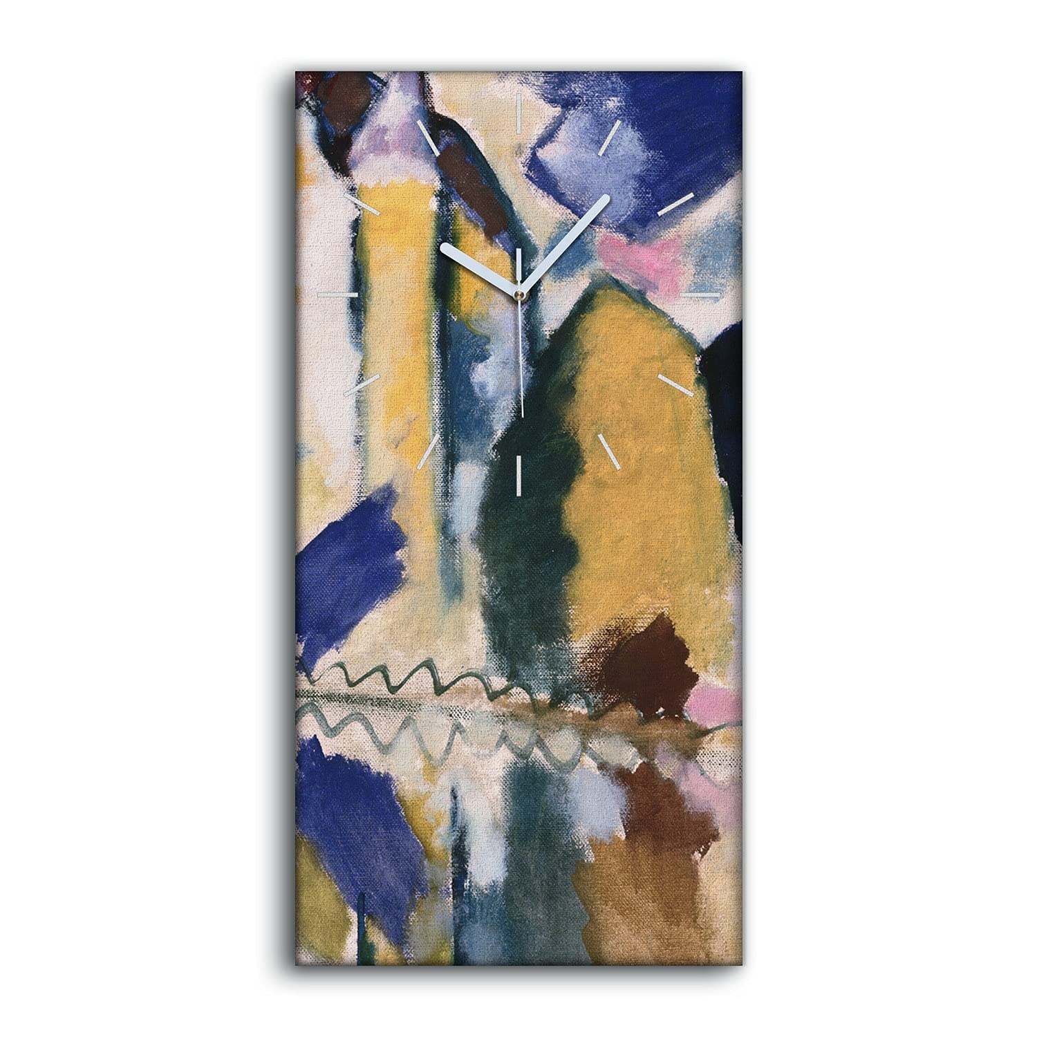 Horloge Silencieuse Toile 30x60cm Sans Tic-Tac Cadre Salon Chambre Art