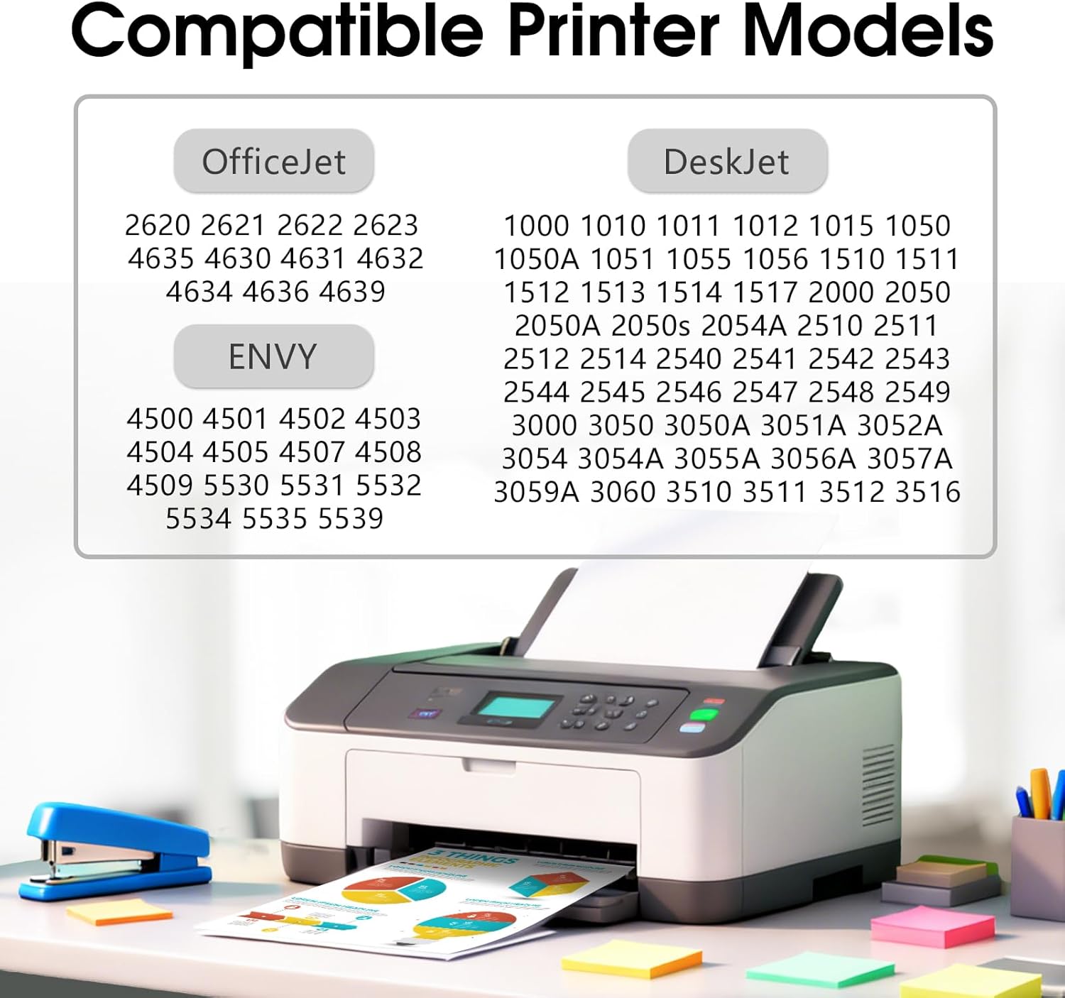 NOINK 61XL Ink Cartridges Black and Color Combo Pack High Yield Replacement for HP 61XL, Compatible with HP DeskJet, Envy & OfficeJet Printers, DeskJet 2540 Envy 5530 OfficeJet 4630, 1Black 1Tri-Color