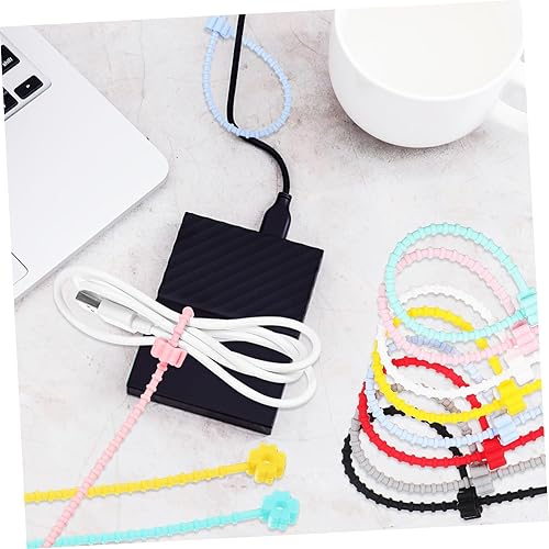 Miniatura 7 de Organizador de cables 24pcs lazos de silicona grandes cables de fuerza industrial lazos