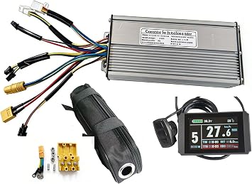 48/52V 40A KT Brushless DC Motor Controller Ebike KT Controller +KT-LCD8H Color Display +Bag +3Pin Connect Box Used for 1500W-2000W Ebike Kit