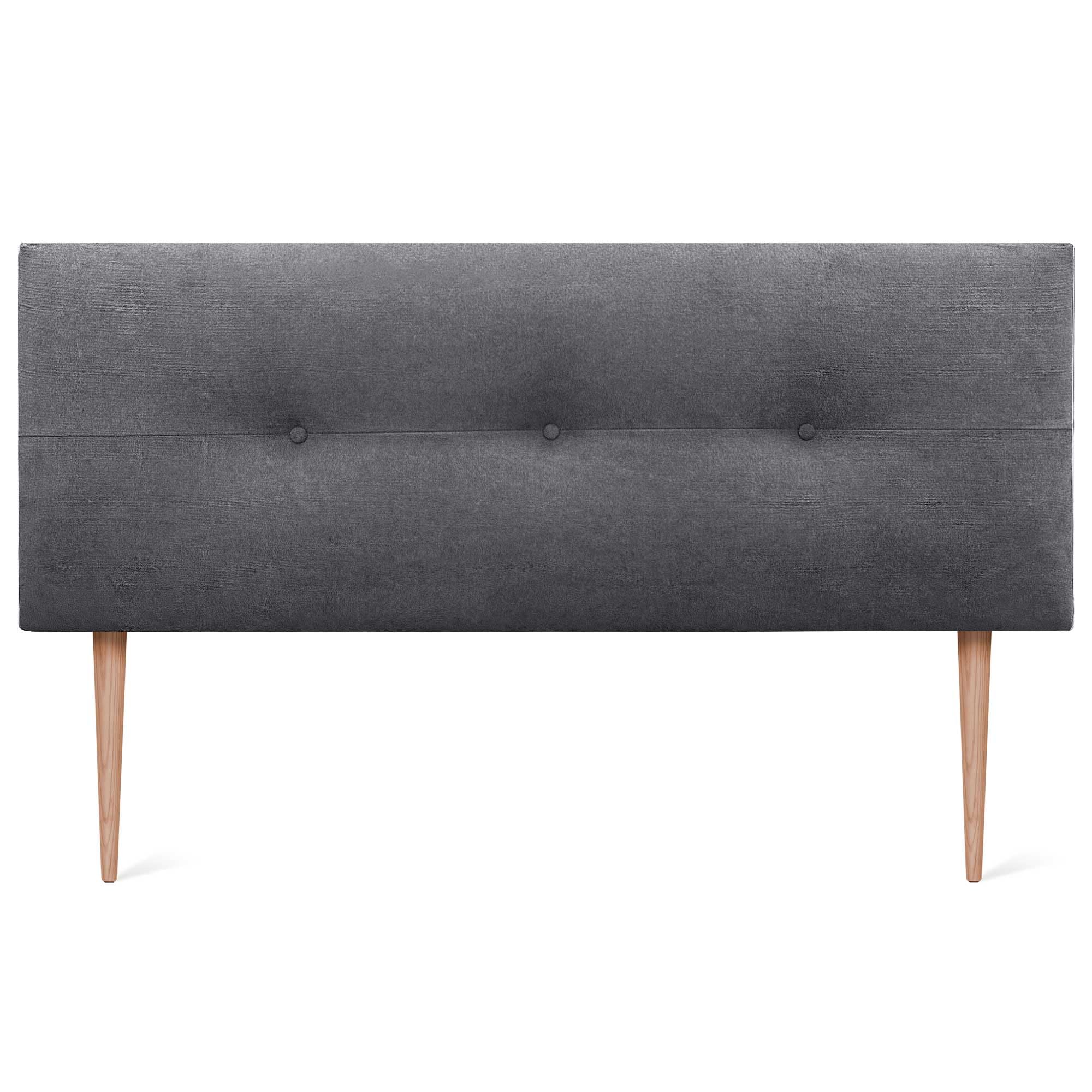 DHOME Tête de lit en Similicuir ou en Tissu AQUALINE Pro Haute qualité d'ameublement Gamme DE Couleurs Nouvelles Tête de lit Deluxe (Tissu Gris Cendré, 160x105cm avec Pieds (Lits 150/160))