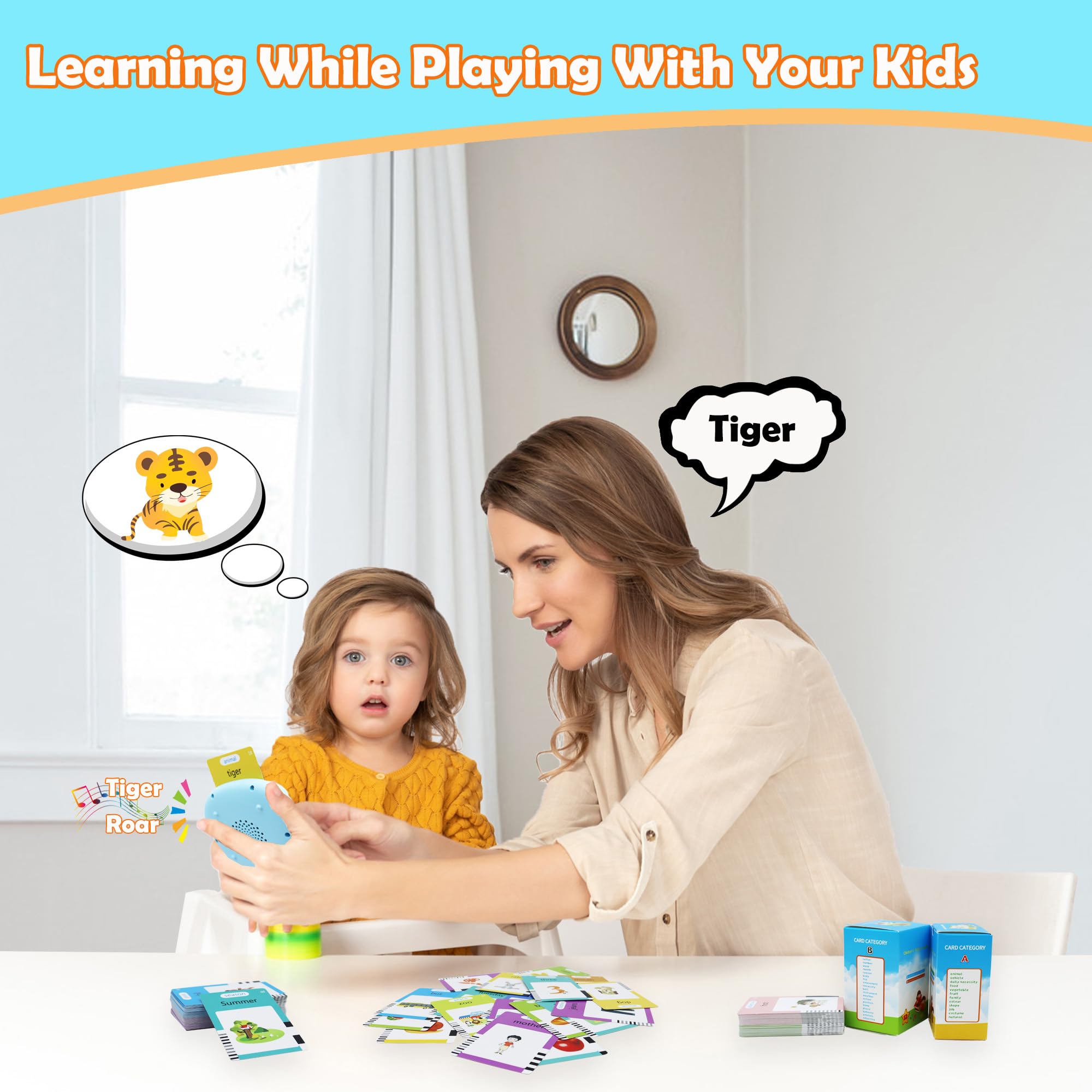 Cartes flash bilingues espagnol et anglais, 510 mots de l'alphabet pour enfants de 3 à 8 ans, jouet thérapeutique, apprentissage interactif, pour garçons et filles
