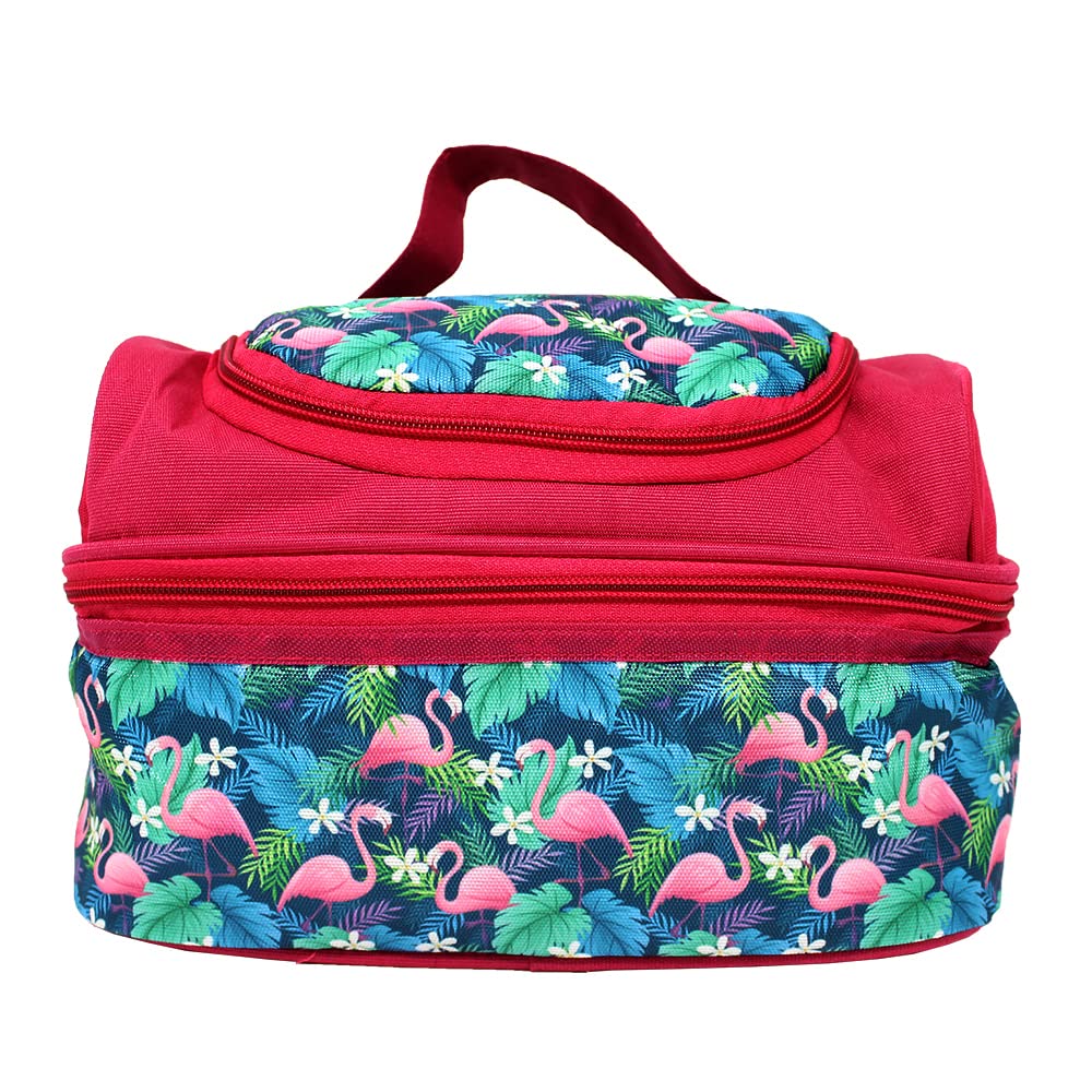 The Rosette Imprint Compact Lunch Bag, Tiffin Bag for Kids, Children for Schools and Outings (Having 2 compartments) - Flamingo (B0BTSP95SZ) Amazon Price History, Amazon Price Tracker