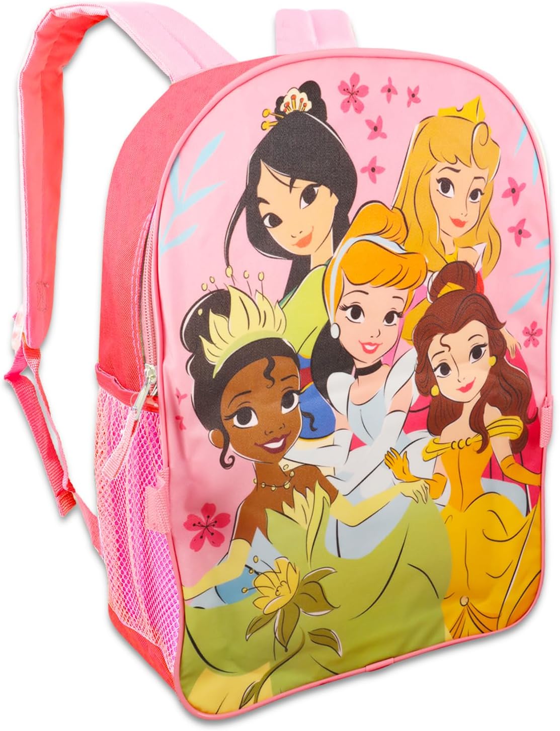 Disney Princess Large Backpack for Girls - Bundle with 15" Princess Backpack, Princess Lunch Bag & More | Disney Kids Backpack Set with Lunch Box