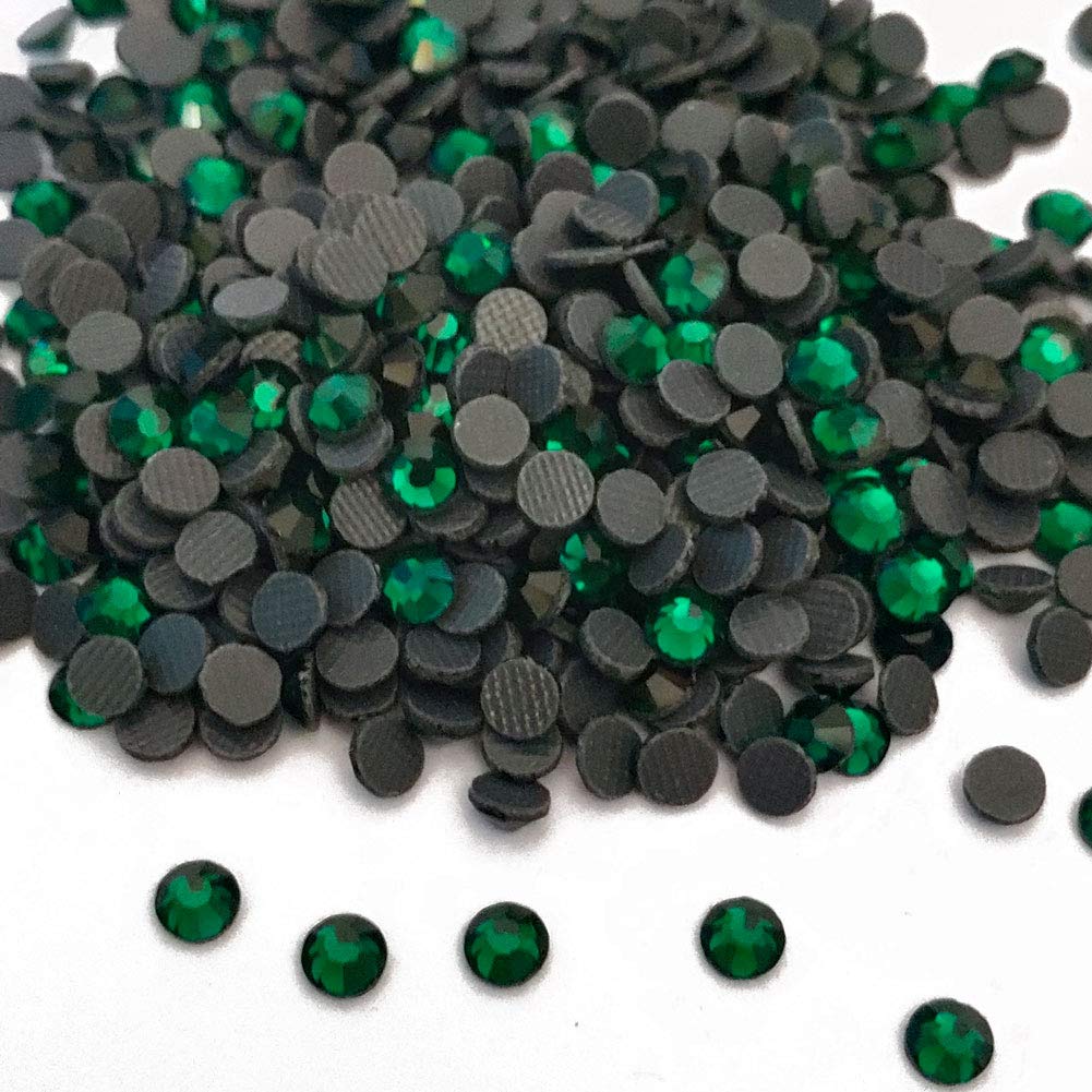 Photo 1 of 3 PACK Finstone Hot Fix Rhinestones 10 Gross (1440 Stones/pkg) Hotfix Rhinestones (Emerald, SS20) Emerald SS20