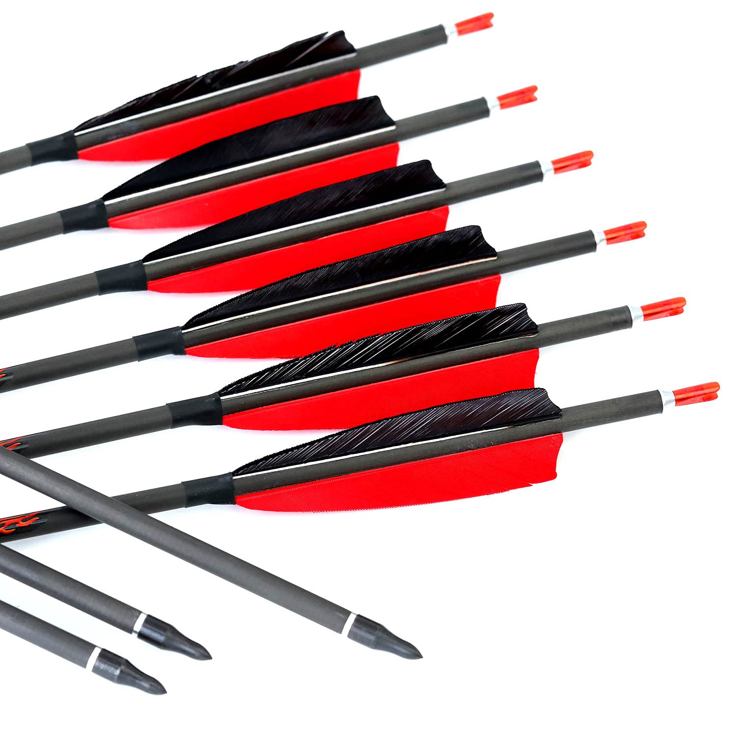 340 Spine Arrow 24 Inch Arrow Target Practice Arrow Hunting Arrow Carbon Arrows Compound Bow Recurve Bow Adult Youth Archery Indoor Outdoor Shooting Field Tip 12pc