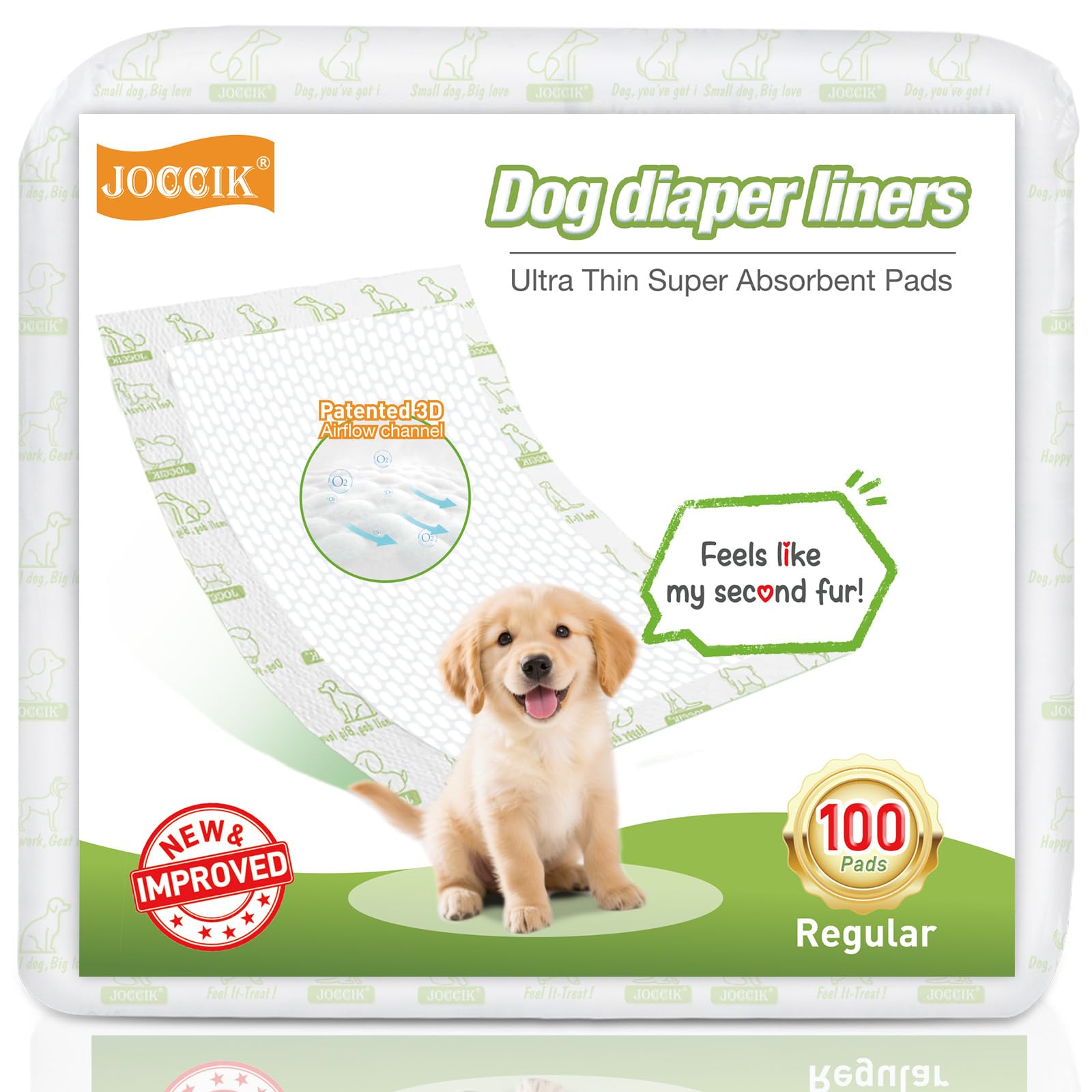 Doublures à couches pour chiens idéales pour les voyages et les nuits sans fuite