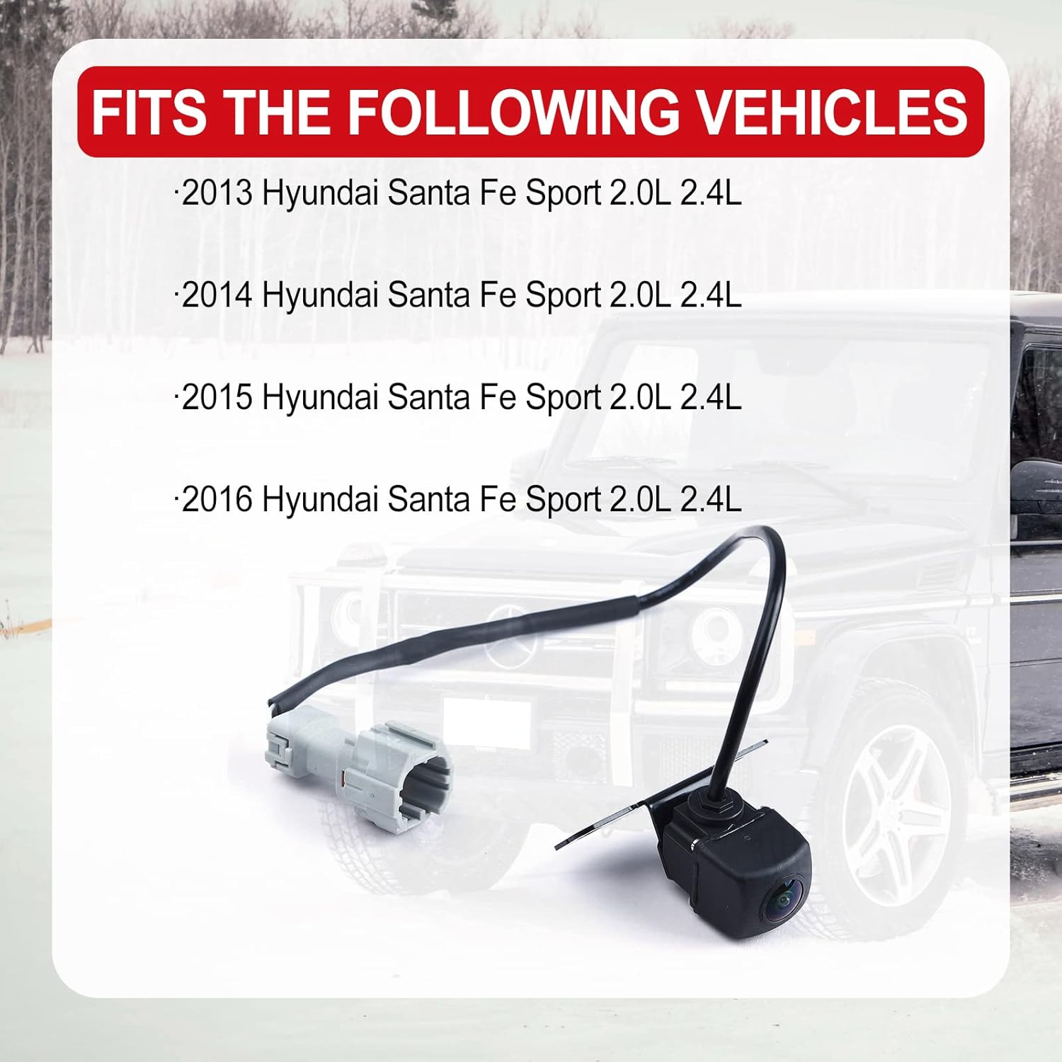 Rear View Backup Parking Assist Camera for Hyundai Santa Fe Sport 2.0 2.4 2013-2016 Replace 95760-2W000 95760-2W000-FFF 95760-2W300