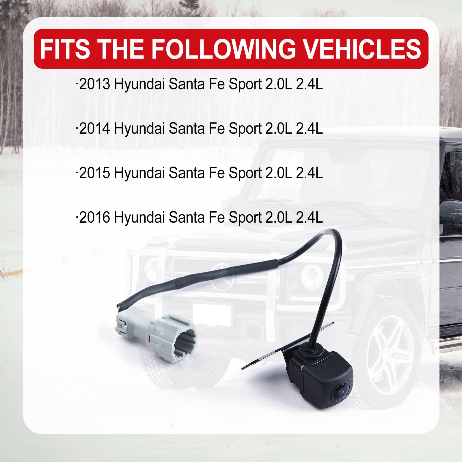 TARCIN Rückfahrkamera Für Hyundai Santa Fe (2016-2018) – 1080p HD, Weitwinkel, Einparkhilfe