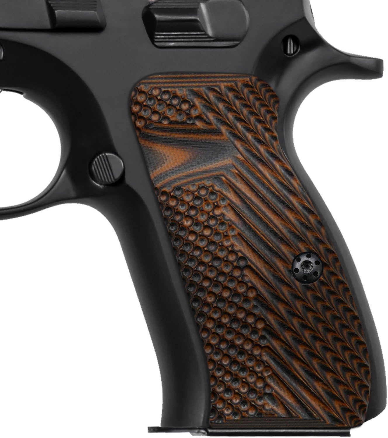 Cool Hand G10 Grips for CZ 75/85 Compact, P-01, P100, C100, T100, PCR, CZ 75 D, Gun Grips Screws Included, Palm Swell Back Style, Mag Release, OPS Texture