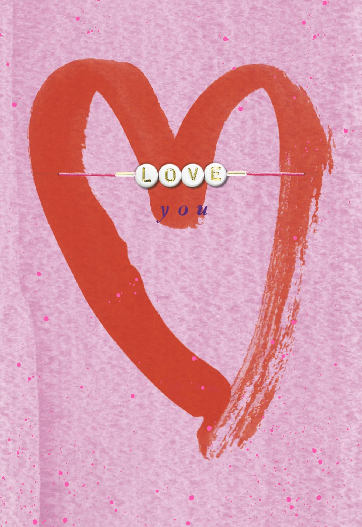 Hotchpotch Cute Romantic Card With Detachable 'Swiftie Inspired' Bracelet Spelling Out 'Love' - Lucky Dip Greeting Card