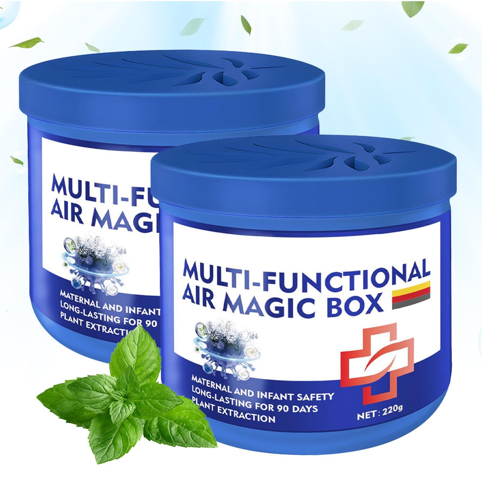 Pojemnik kurz - automatyczny oczyszczacz powietrza Magic Box 220 g | D?ugotrwa?y ?rodek czyszcz?cy z wyci?giem do domu, salonu, sypialni, kuchni i biura, 2 sztuki