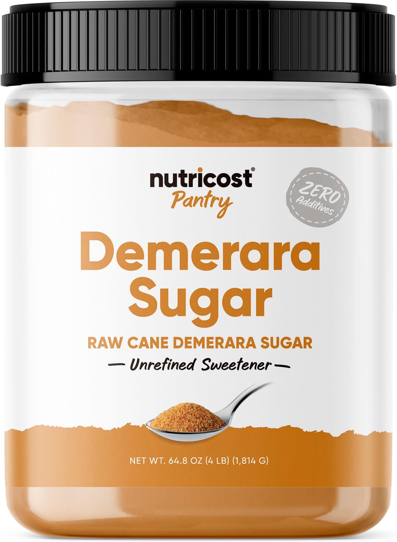 Nutricost Pantry Unrefined Demerara Sugar (4 Pound Bottle