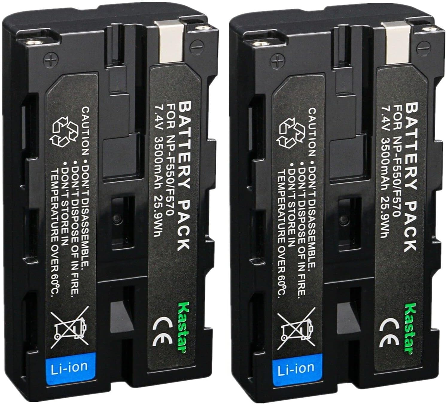 Kastar NP-F580 Battery 7.4V 3500mAh Replacement for Blackmagic Design NP-F570 Battery, Blackmagic Design Pocket Cinema Camera 6K Pro, Blackmagic Design Pocket Cinema Camera 6K G2 (4-Pack)