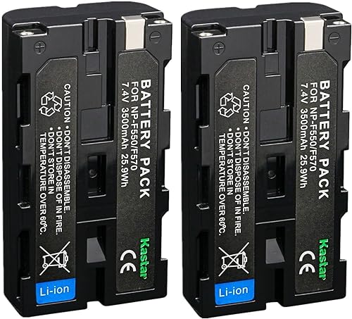 Kastar Batería NP-F580 7.4V 3500mAh Reemplazo para Sonyx Serie L NP-F530 NP-F550 NP-F570 NP-F750 NP-F770 NP-F930 NP-F950 NP-F960 NP-F970 NP-F980