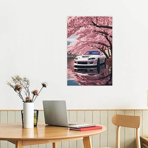 Miniatura 7 de Cherry Blossoms Car 90s Retro Sup Car Poster Canvas Wall Aesthetic Posters Room Decor Wall Painting Prints Gallery Room Wall Decor for Bedroom