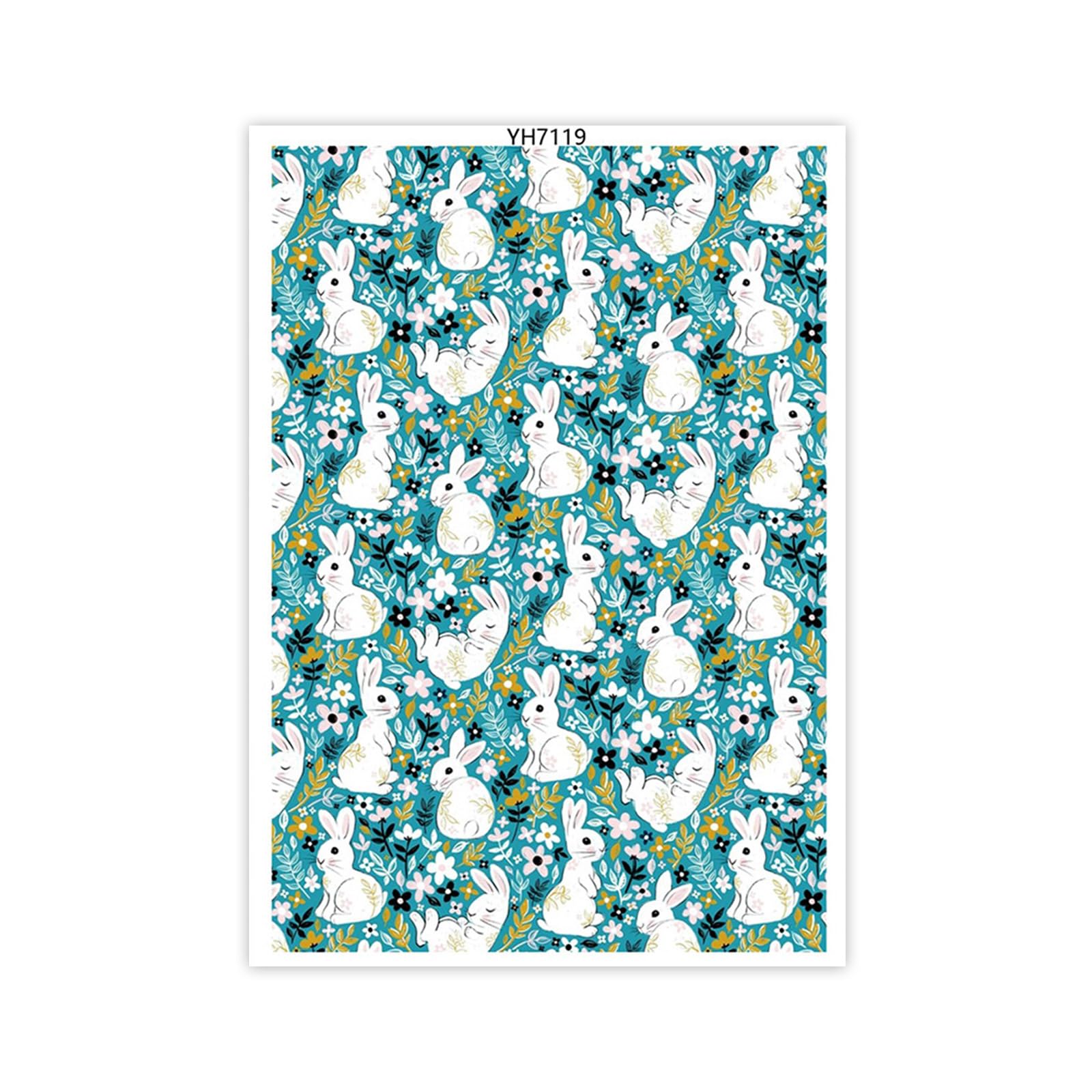 Tsophreniq Easters Colored Eggs Transfer Paper Water Soluble Clay Decal for Earrings Jewelry Making