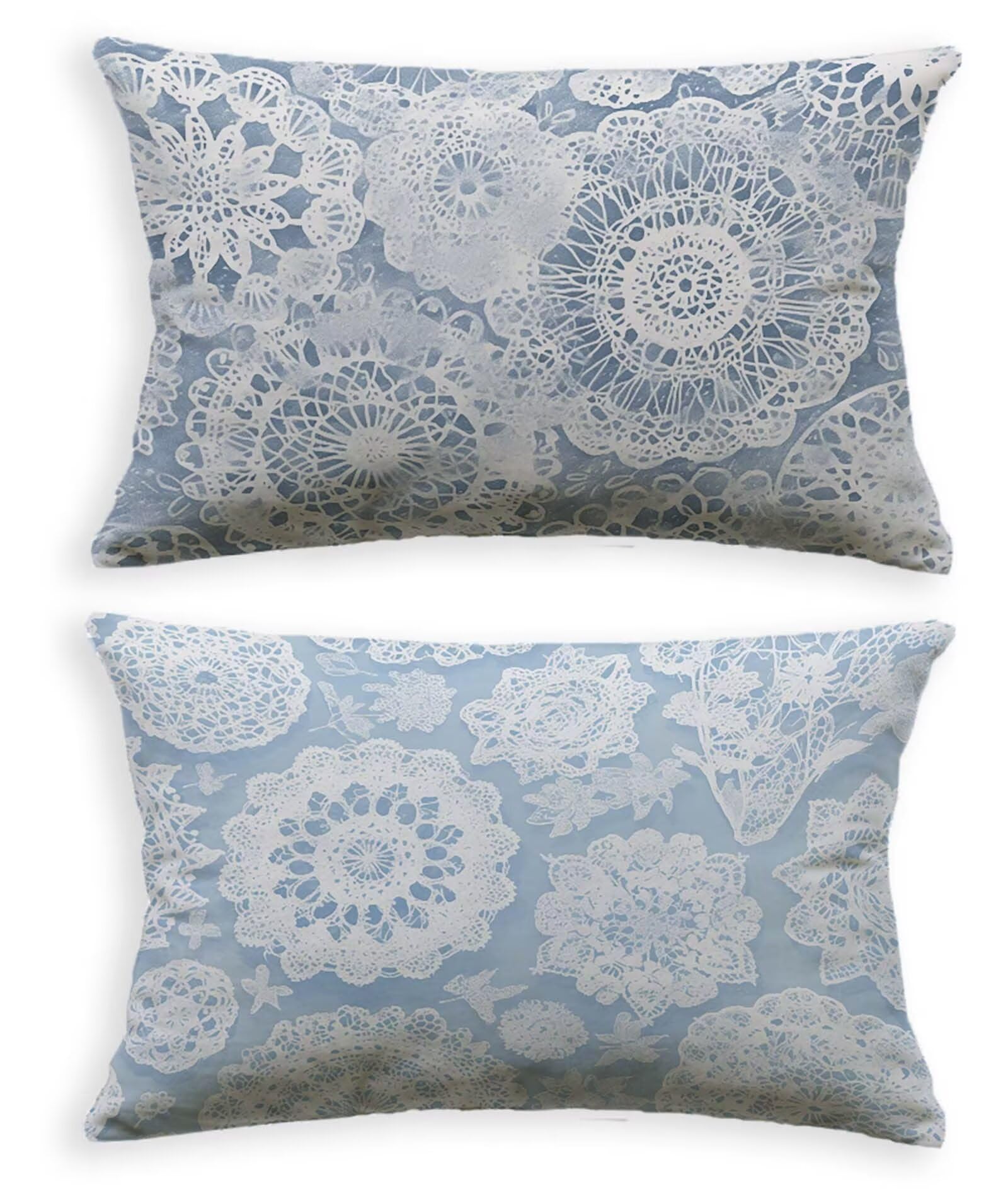 Housse de coussin 50 x 70 lot de 2 velours rectangulaire œuf de canard