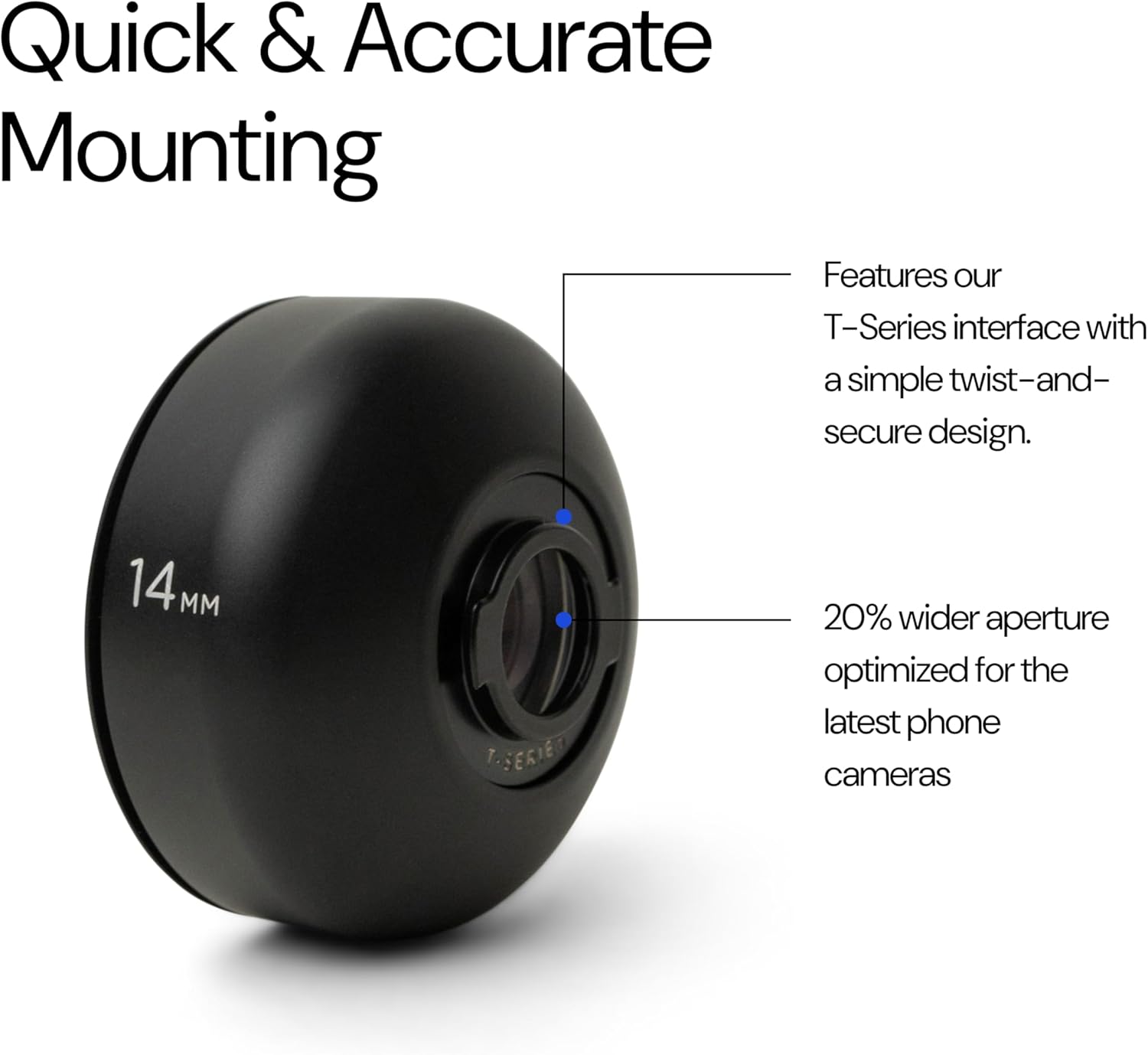 Moment 14mm Fisheye Lens – T-Series Mobile Lens for iPhone, Pixel & Galaxy – Super Wide 200° FOV [T-Series]