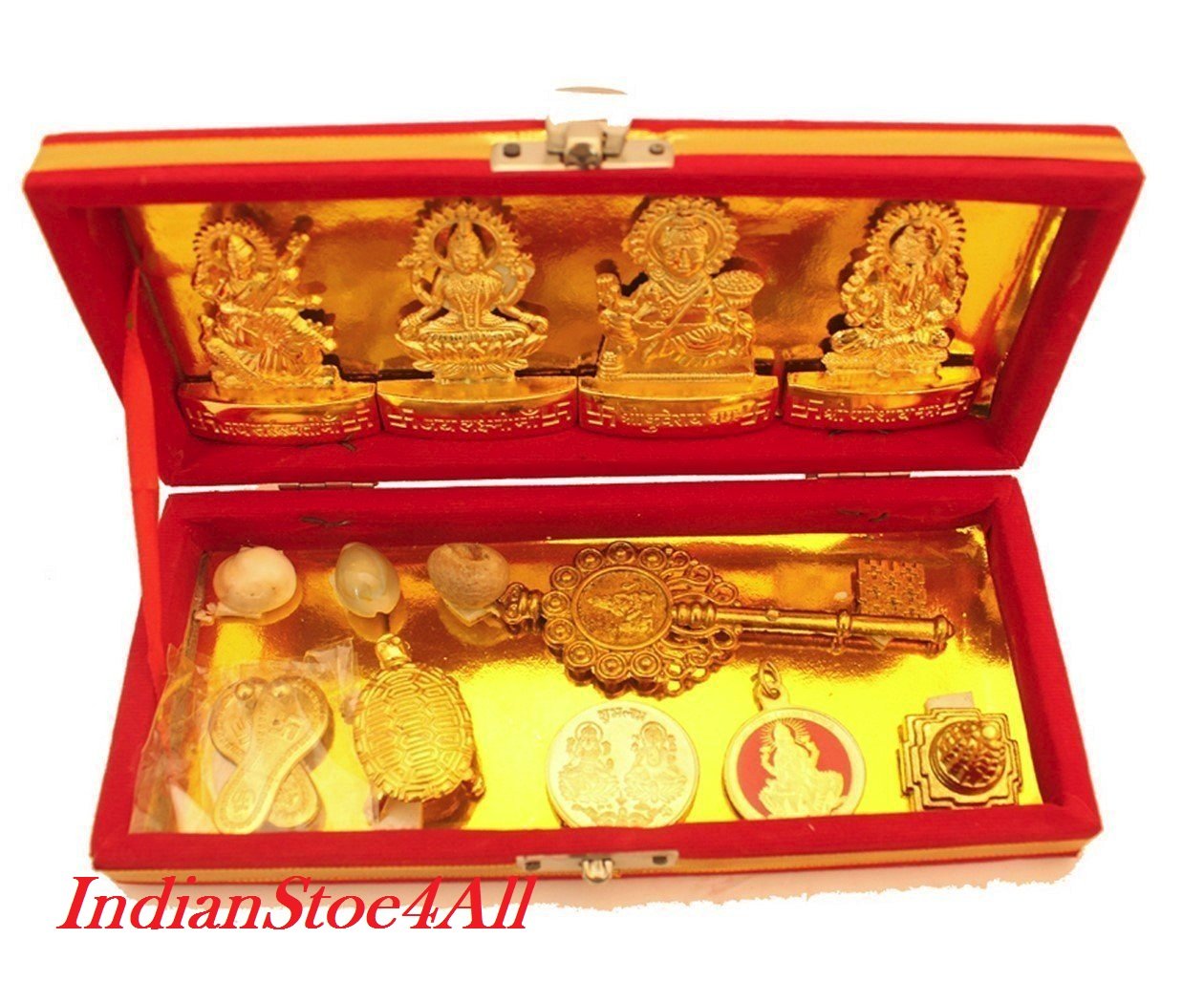 IndianStore4All Sri Dhan Laxmi- Kuber Bhandari Yantra- Generate A Source of Income for You for Wealth and Prosperity - Golden