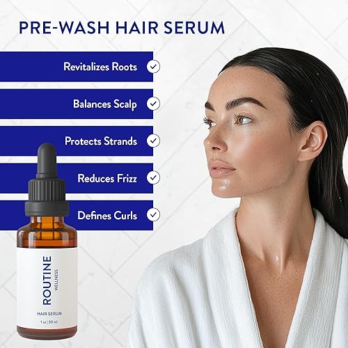 Miniatura 6 de Routine Wellness Bundle - Set de champú y acondicionador para cabello adelgazante, suero capilar para la salud del cuero cabelludo, suplemento para
