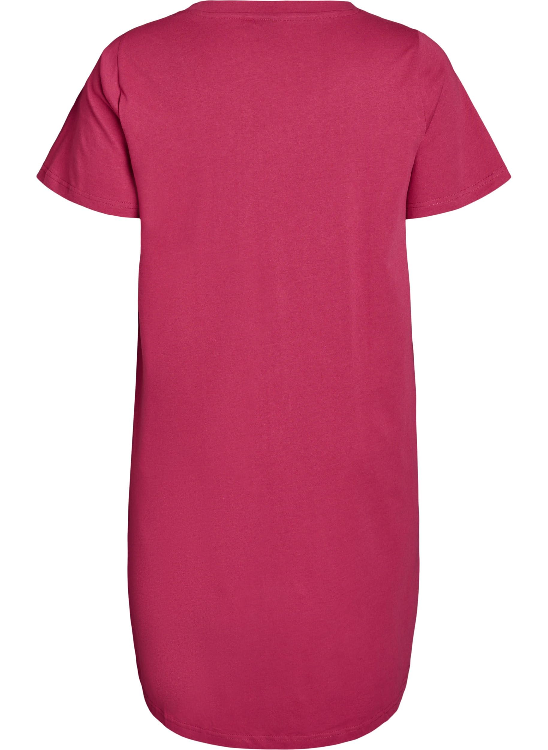Zizzi Chemise de nuit en coton à manches courtes pour femme Tailles 42-60