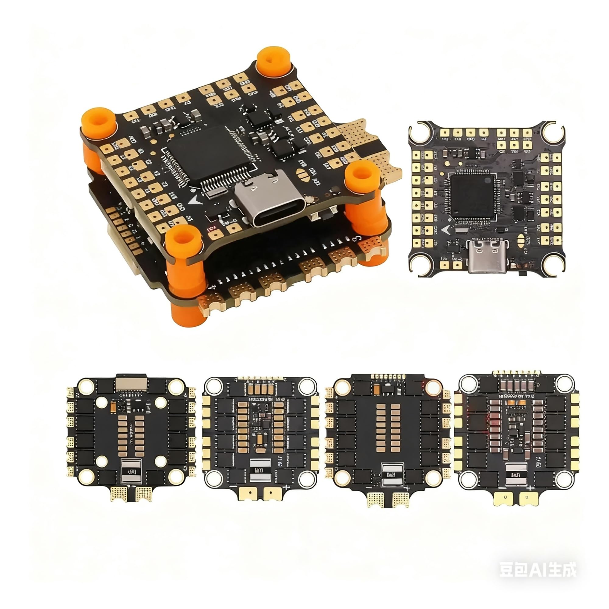 1 pezzo F7 Flight Controller Dual BEC con 45A-65A 4 in 1 Brushless ESC Stack adatto for FPV Freestyle Racing Drone F722 V2(F7 With 60A ESC)