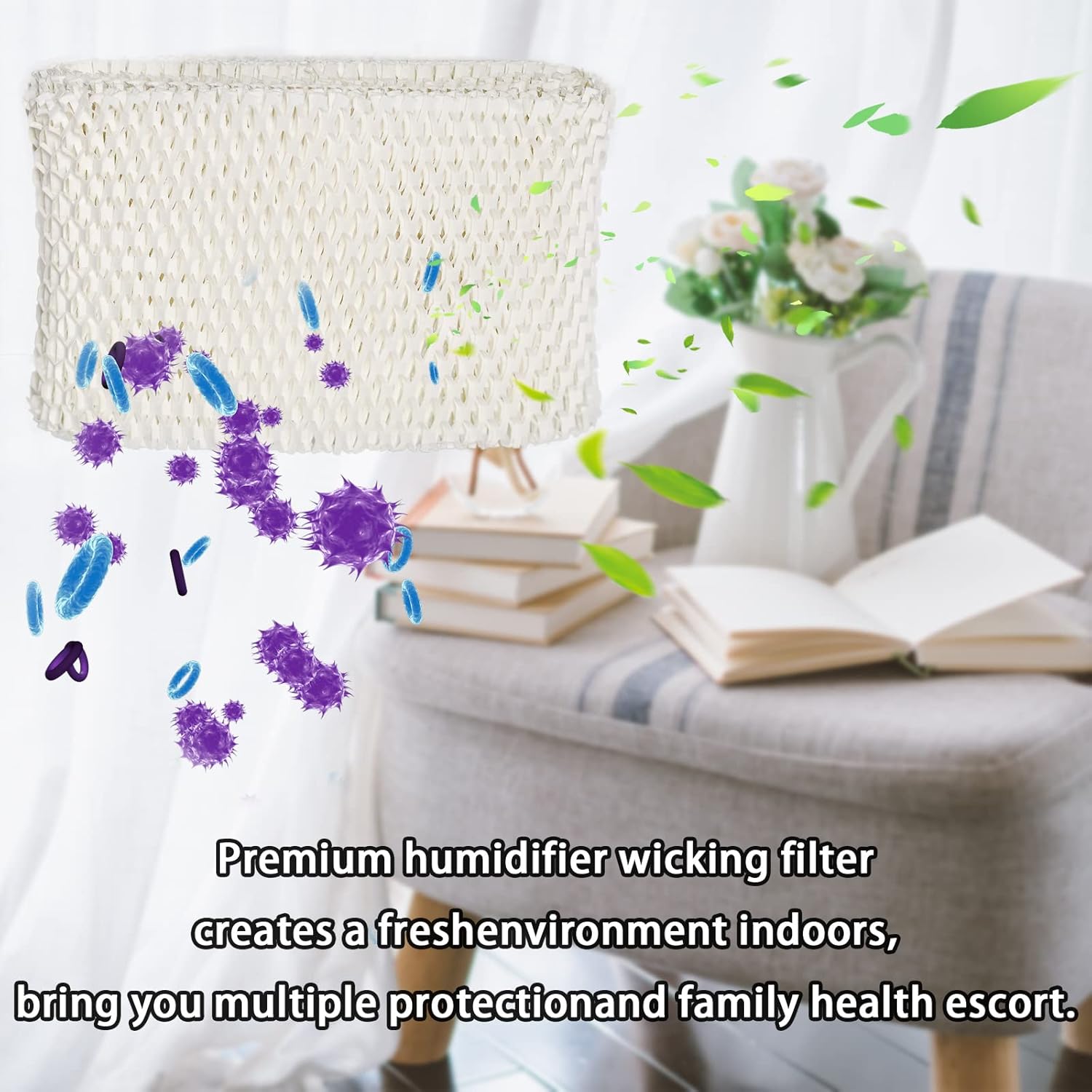 HIFROM 8Pack WF2 Replacement Humidifier Wick Filters Compatible with Honeywell HCM-300T HCM-350 HCM-630 HCM-631 HCM-645 HCM-650 Sunbeam SCM1118 SCM1119 Humidifier