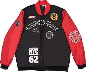 Amazon.com: Marvel Spiderman Varsity Bomber Jackets for Men Spider-Man ...
