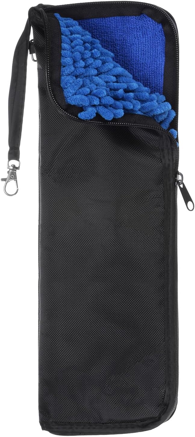 QUARKZMAN Borsa Porta Ombrello Bagnato Impermeabile – Copertura Reversibile In Fibra Assorbente – Con Tracolla E Cerniera – Arancione – 30x10 Cm - 6