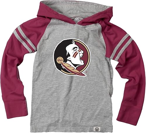 Camiseta de manga larga con capucha a rayas para niños universitarios (2T-4T)